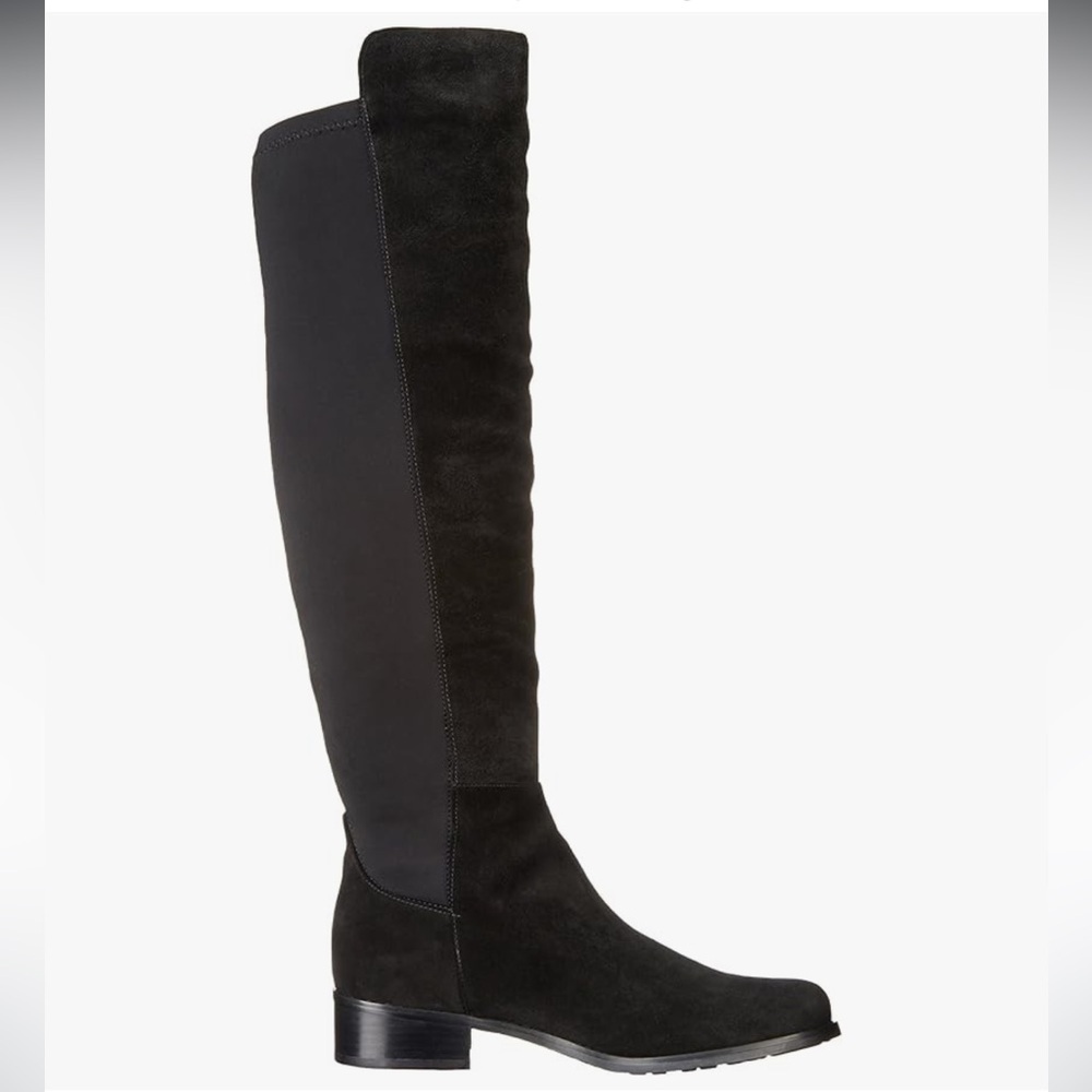 Blondo Womens Velma Waterproof Riding Boot Black Suede Size 8